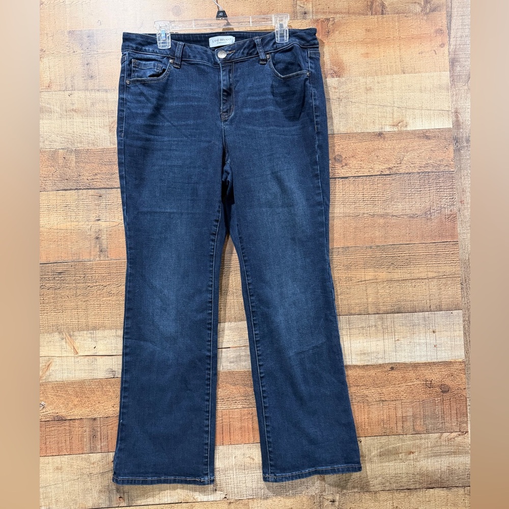 Lane Bryant Dark Indigo Midrise Super Stretch Bootcut Jeans Size 16 Short